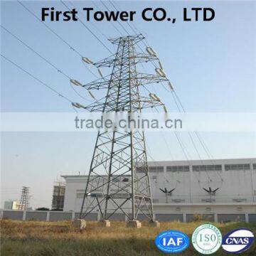 Double circuit galvanized steel tower