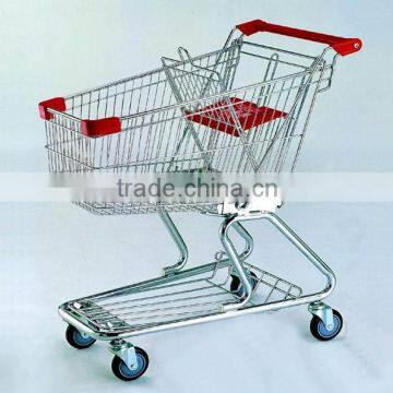 High quality Supermarket zinc plated shopping trolley for folding /shopping cart