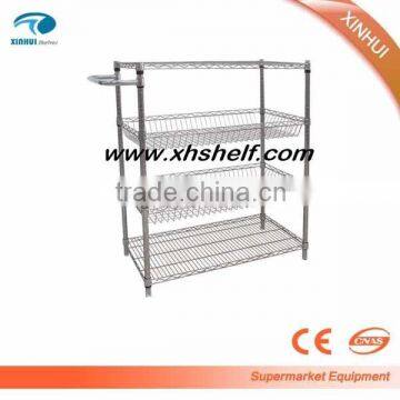 Heavy Duty Steel Adjustable Wire Shelf with Chrome