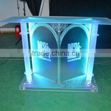 high quality acrylic bar table with lights,DJ table for bar