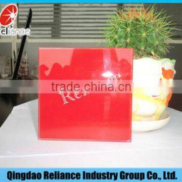 float glass Red Backing Glass/paint glass