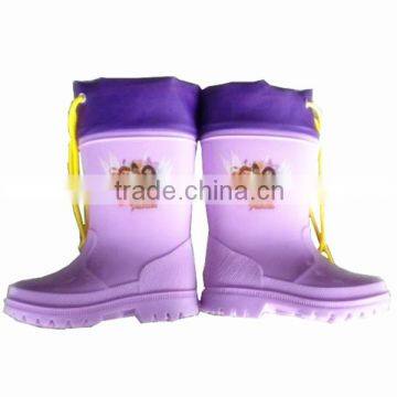 customer printed animate OEM good quality pvc river half rain boots construction