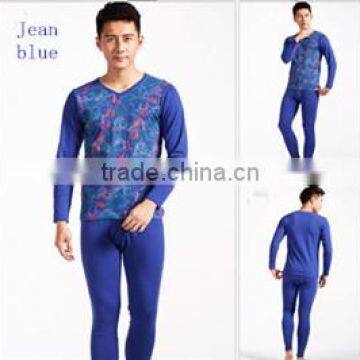 2016 fashion soft men's thermal underwear leisure man pure cotton long johns