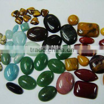 Wholesale high quality semi precious stone tiger eye heart cabochon jewelry beads