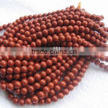 Semi precious stone red jasper round beads jewelry