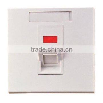 Factory Price High Quality Network Single Port RJ45 Faceplate 86 Type Wall Plate GL-1207