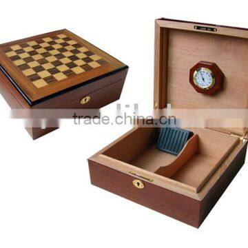 Hot sell wooden cigar box with chess