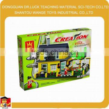 Factory price DIY Villa Enlighten Brick Toys Model house For Kids