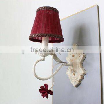 E14 chandelier indoor fabric crystal wall light made in China