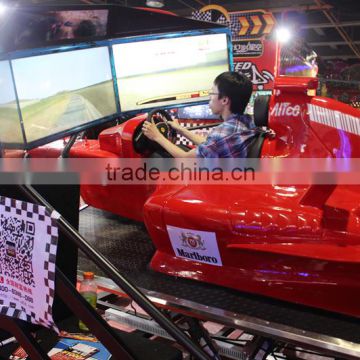 Amusement park virtual reality simulation f1 racing simulator