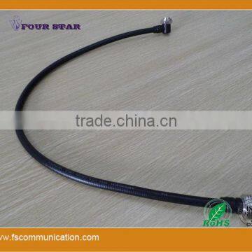 1/2'' Superflexible Cable Assembly With 7/16 Plug to 7/16 Plug Right Angle Connector