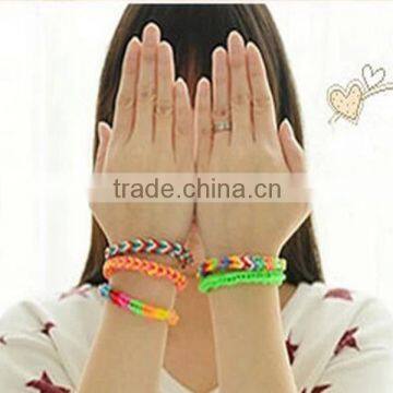 FACTORY SALE Cheap Prices!fashion silicone luminator weave bracelet,weave band