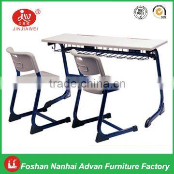 Double seat modern college school furniture