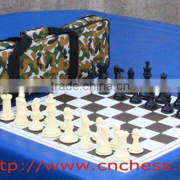 plastic chess set with carrying bag