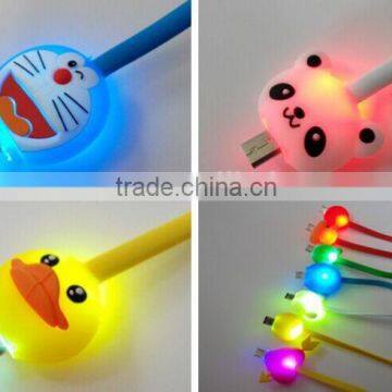 1M/3ft Cartoon Charger Colorful LED Visible Micro USB V8 Charger Cable For Galaxy S4 photo-5