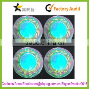 2015 Hight Quality Anti-counterfeit Custom Hologram Laser Warning Label