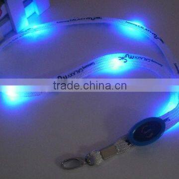 Single color or RGB changing LED lanyard with card holder