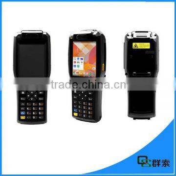 Handheld mobile touch screen nfc terminal pos with printer fingerprint barcode scanner IC card reader 3g bluetooth PDA3505