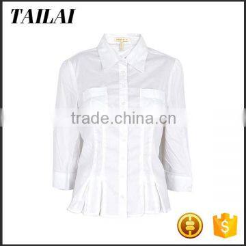 Apparel supplier New style Fitness Fashion white blouse