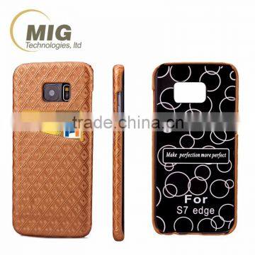 Diamond Pattern Oil Side Skin Leather PC Hard Case With Card Slot for IPhone 6S 4.7 5.5 Phone Case photo-4