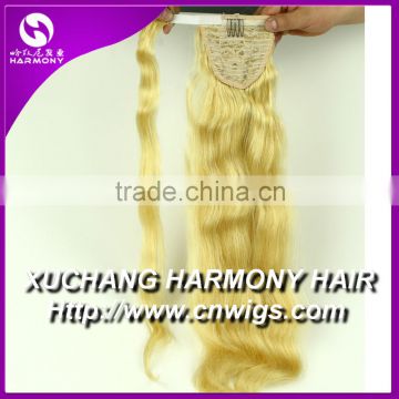 Harmony Stock double drawn human hair pony tail remy ponytail hair