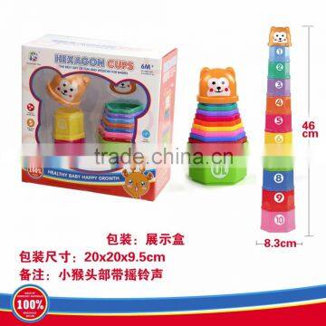 New Arrival Plastic Folding Cup,Baby Educational Toy Stacking Cup and Nesting Toy Folding Cups, Stack up Cups Toy Cup photo-6