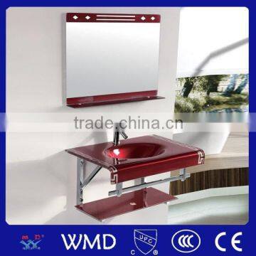 2014 new design rectangular wall-mounted glass basin