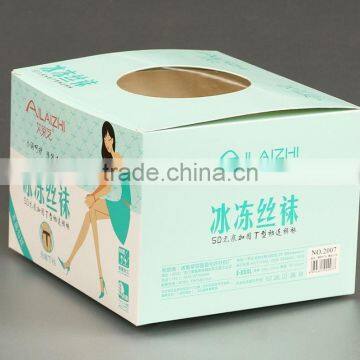 attractive design packaging paper box for silk stockings