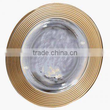 Elegant gold silver wedding hot charger plate