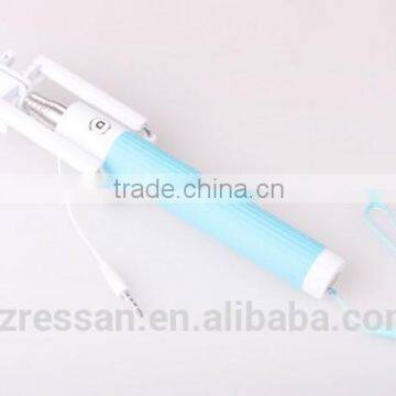 With cable selfie stick monopod for iphone smart phone wired selfie flash