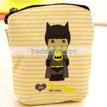 New Design Striped Printing Canvas Coin Purse With Low Price photo-3