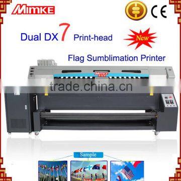 M-197Q digital banner printer for flag sublimation direct printing with two DX7 head