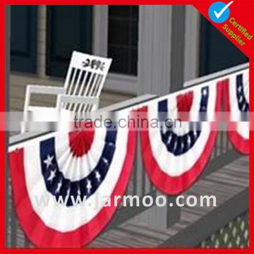 USA customised pleated flag