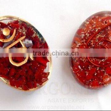 Orgone Sanskrit Root Chakra Oval : Orgone Chakra Oval Manufacturer India