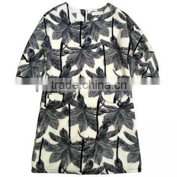OEM Design Fashion Printed Short Sleeve Plus Size Flower Print Women Clothes photo-3