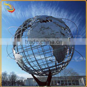 Outdoor Modern Stainless Steel Global Sculpture for Decoration photo-4