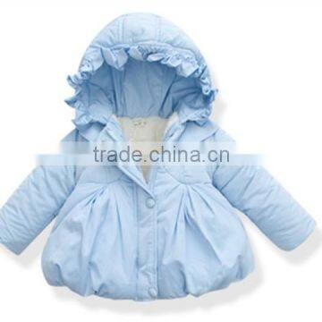 2015 Latest design baby girls Winter hooded Jacket