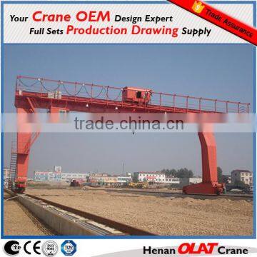 Design drawing supply L type trolley heavy duty single girder gantry crane