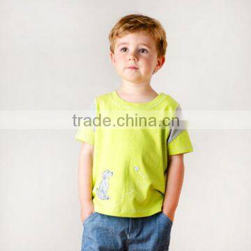 DB502 wholesale baby clothes dave bella 2014 spring 100% cotton baby boy T-shirt