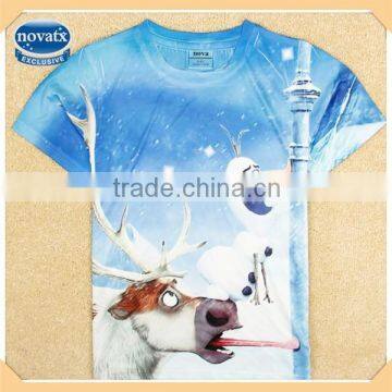 (C5246Y) blue 2-8Y clothing manufacturer wholesale boys frozen t shirt 3d clothes for children