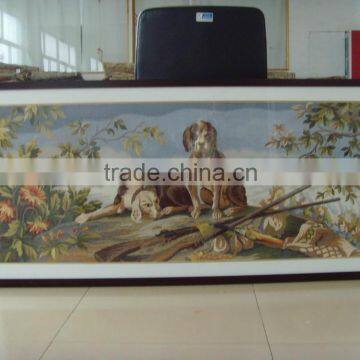 european style high-grade silk embroidery tapestry , wall hanging made in china