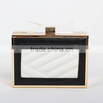 2015 New style clutch bag special bag crystal and pu leather evening bag