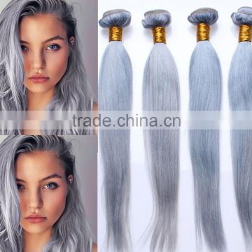 2015 Most Fashionable Trend 7A Brizilian Human Virgin Gray Hair Extention Hair Gray Hair