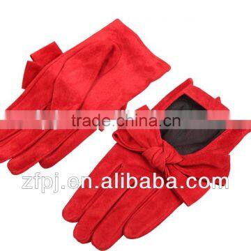 Fashion Ladies gloves wearing driving gloves pig suede gloves