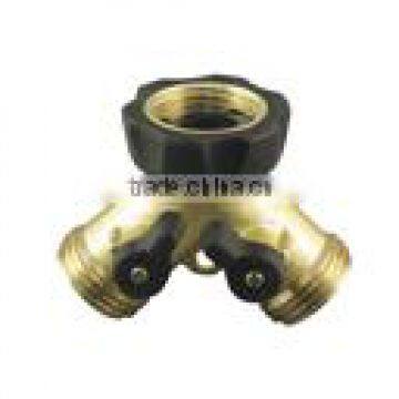 Y SHUT-OFF VALVE, Brass, Soft grip, TPR coated