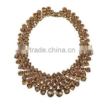 Fashion wholesale rosary custom chunky beads statement collar necklace