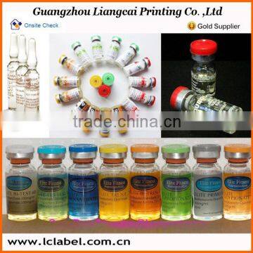waterproof bottle label transparent pvc glass vial bottle label
