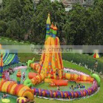 QiHong new giant inflatable commercial water park,inflatable swimming pool, water slide for sale