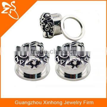 stainless steel casting ear plug , monster fashion body piercing