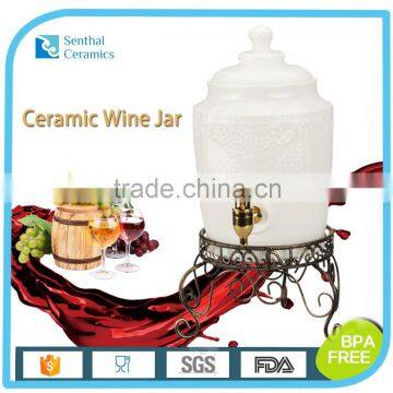 Airtight ceramic jar with lid,porcelain jar with lid Ceramic wine jar